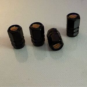 Cadillac Valve Stem Caps in Black Set of 4 NWT